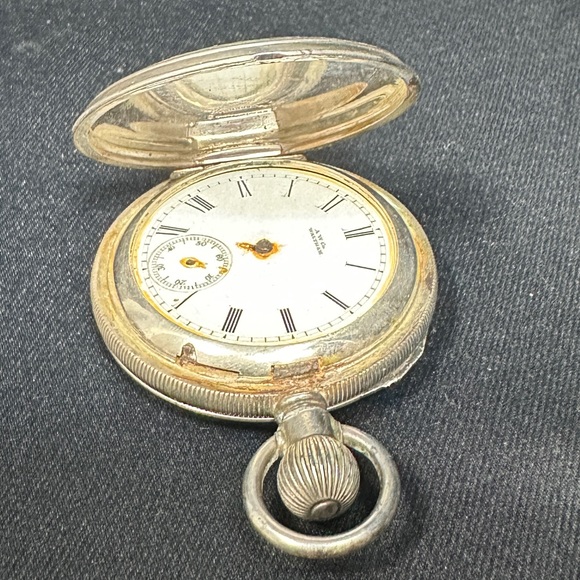 Antique 1800’s Coin Silver pocket watch am watch Waltham Massachusetts engraved - Picture 2 of 14